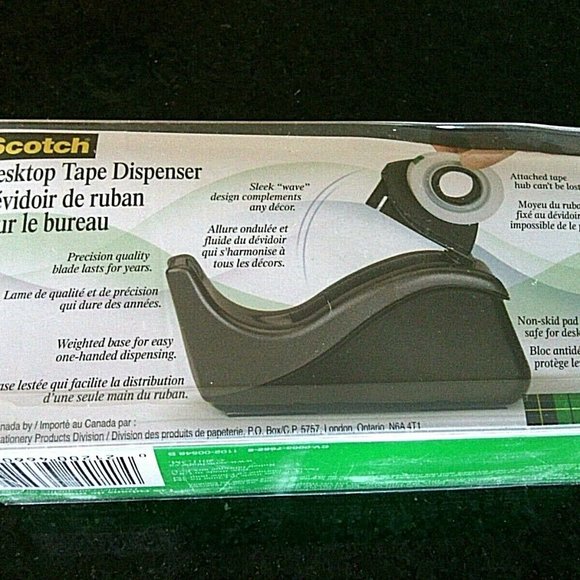 Scotch Tape Dispenser C 60 1'' Core Weighted Base Desktop Table Top Office Home - Picture 13 of 16